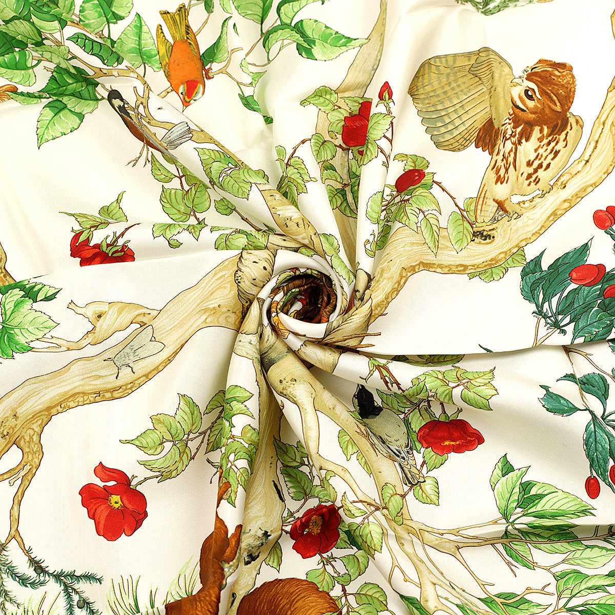 Hermes Scarf "Au Coeur des Bois" by Zoe Pauwels 90cm Silk | Carre Foulard