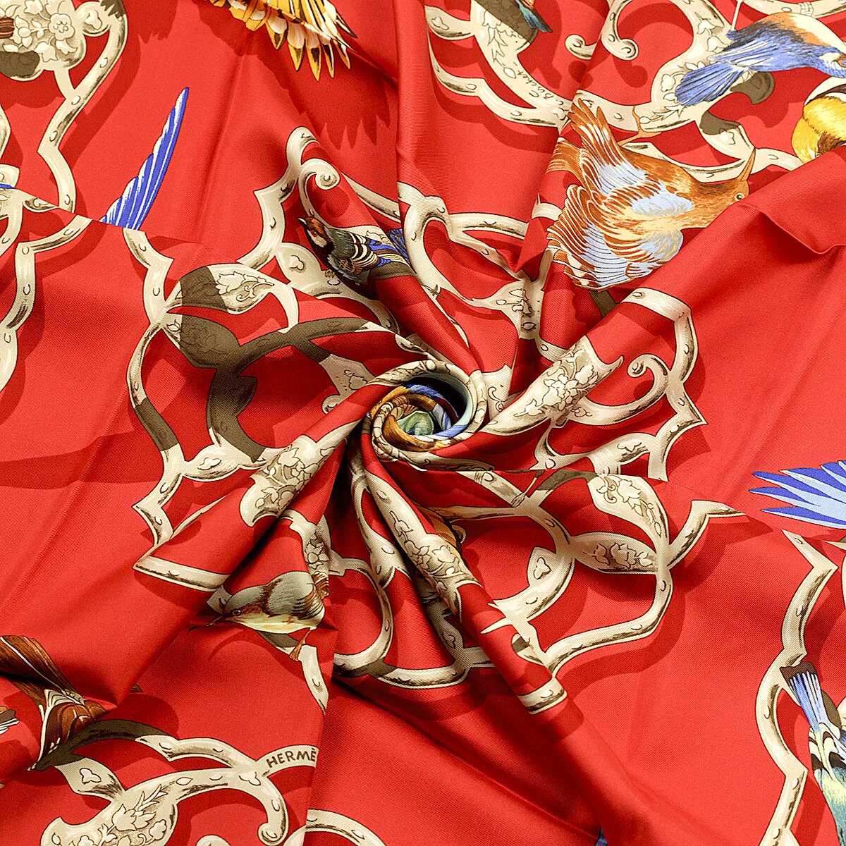 Hermes Scarf "Oiseaux de l'Inde et de l'Himalaya" by Catherine Baschet Vintage 90cm Silk | Carre Foulard