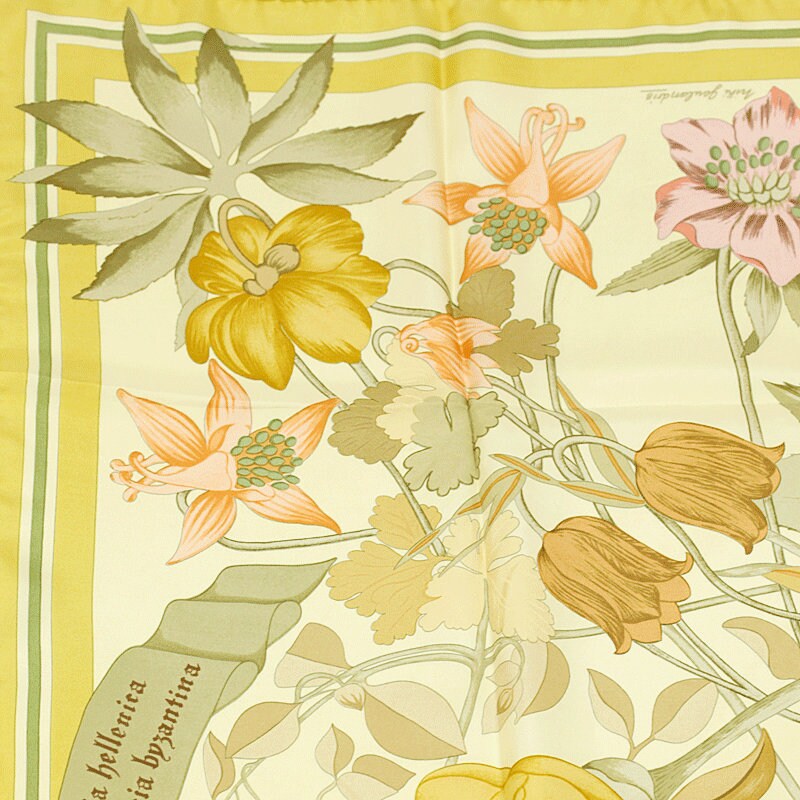 Hermes Scarf "Anemones et Campanules" by Niki Goulandris 90cm Silk