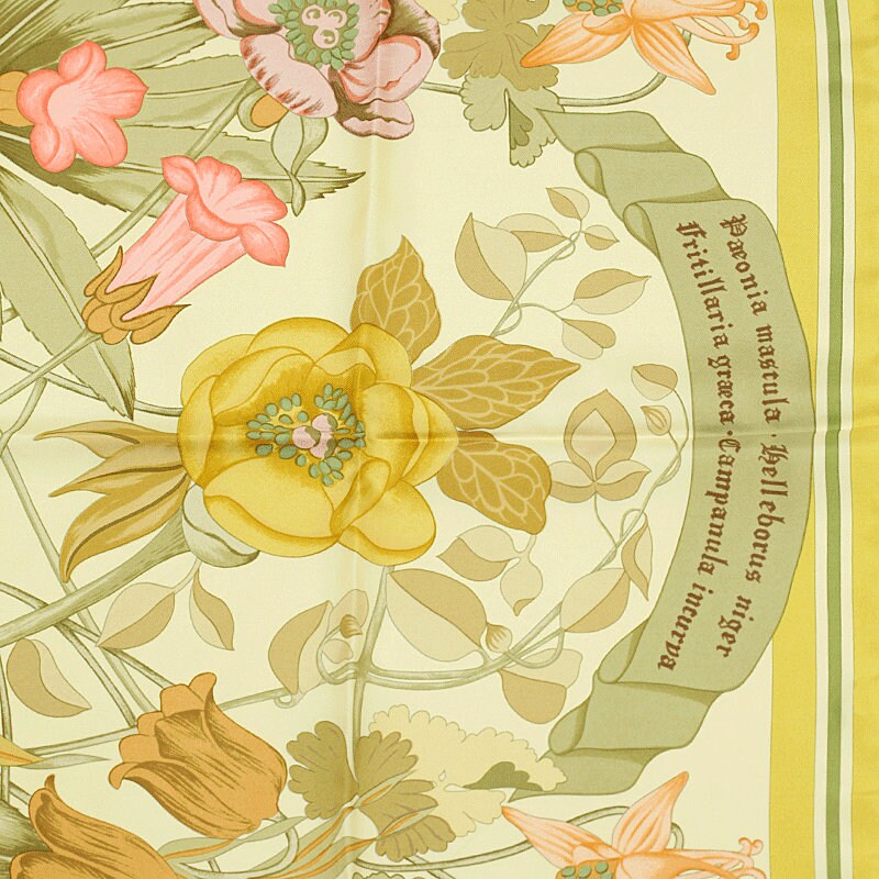 Hermes Scarf "Anemones et Campanules" by Niki Goulandris 90cm Silk