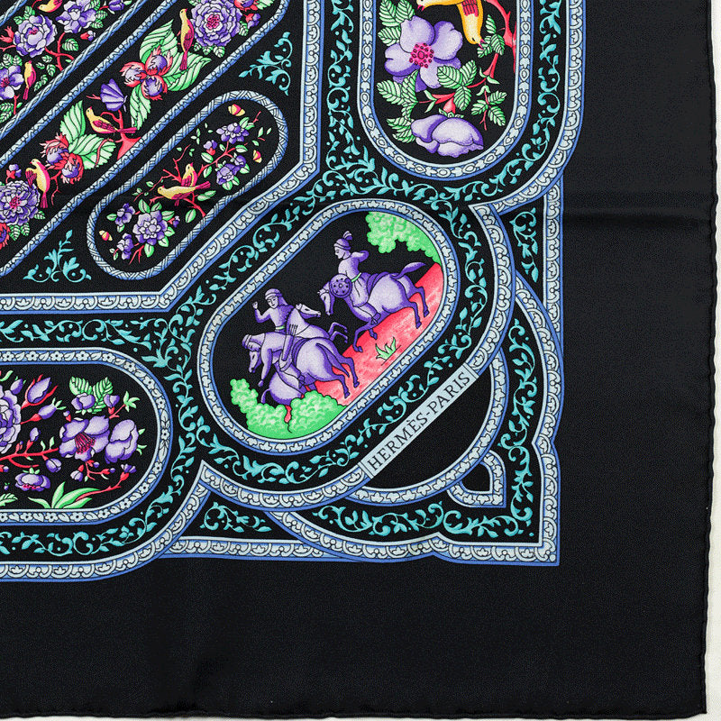 Hermes Scarf "Qalamdan" by Catherine Baschet 90cm Silk