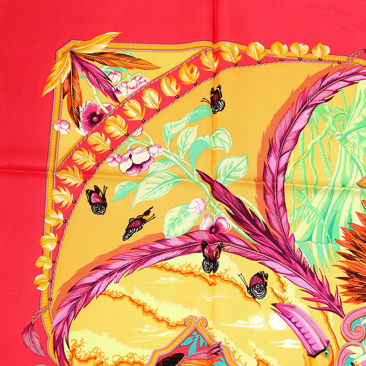 Hermes Scarf "Amazonia" by Laurence Bourthoumieux 90cm Silk
