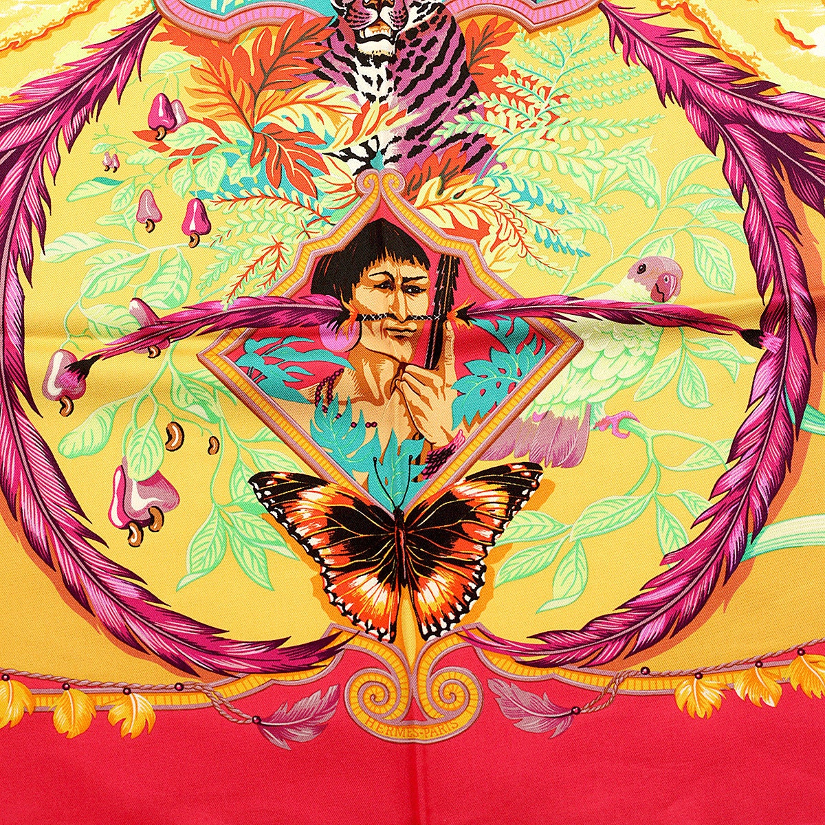 Hermes Scarf "Amazonia" by Laurence Bourthoumieux 90cm Silk