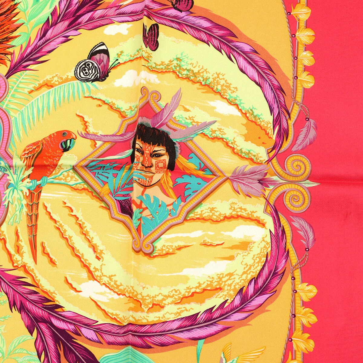 Hermes Scarf "Amazonia" by Laurence Bourthoumieux 90cm Silk