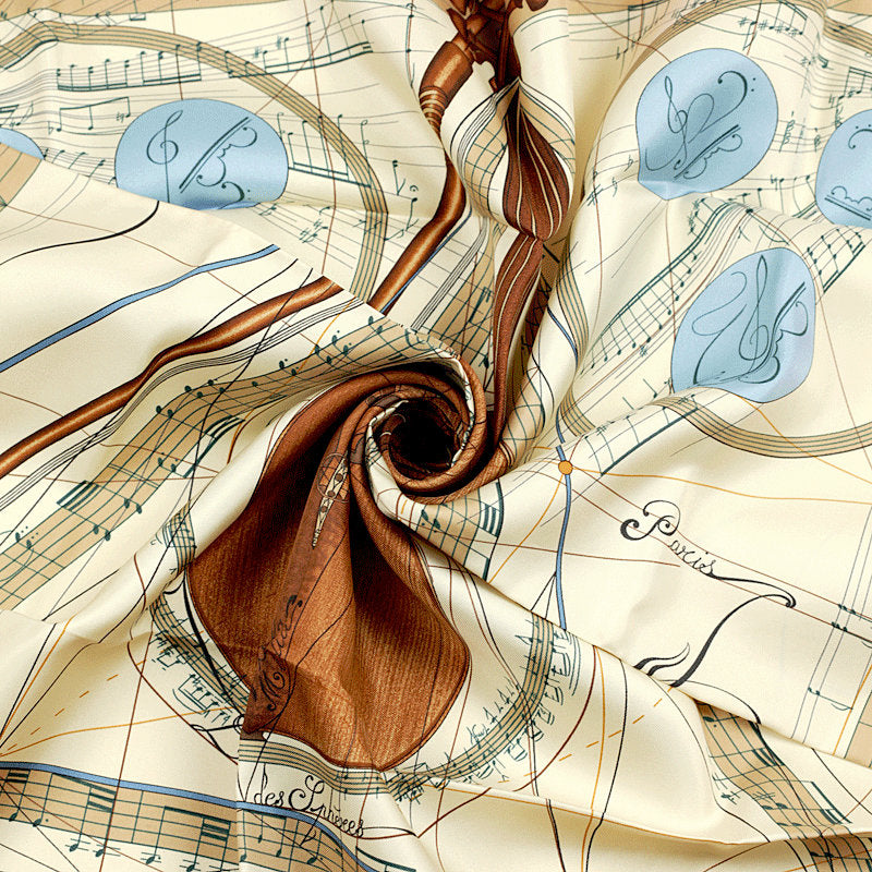 Hermes Scarf "La Musique des Spheres" by Zoe Pauwels Vintage 90cm Silk