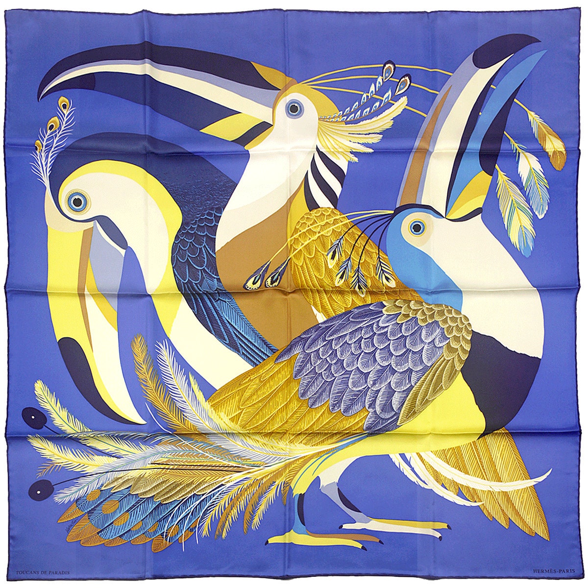 Hermes Scarf "Toucans de Paradis" by Katie Scott 90cm Silk | NWT