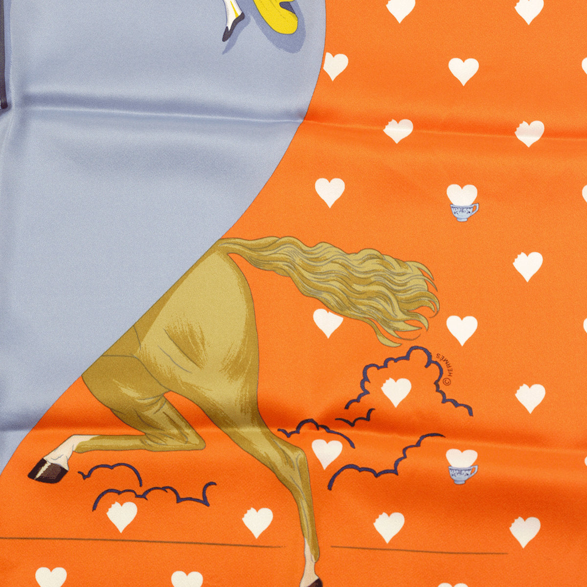 Hermes Scarf "Tea Time" by Jonathan Burton 70cm Silk