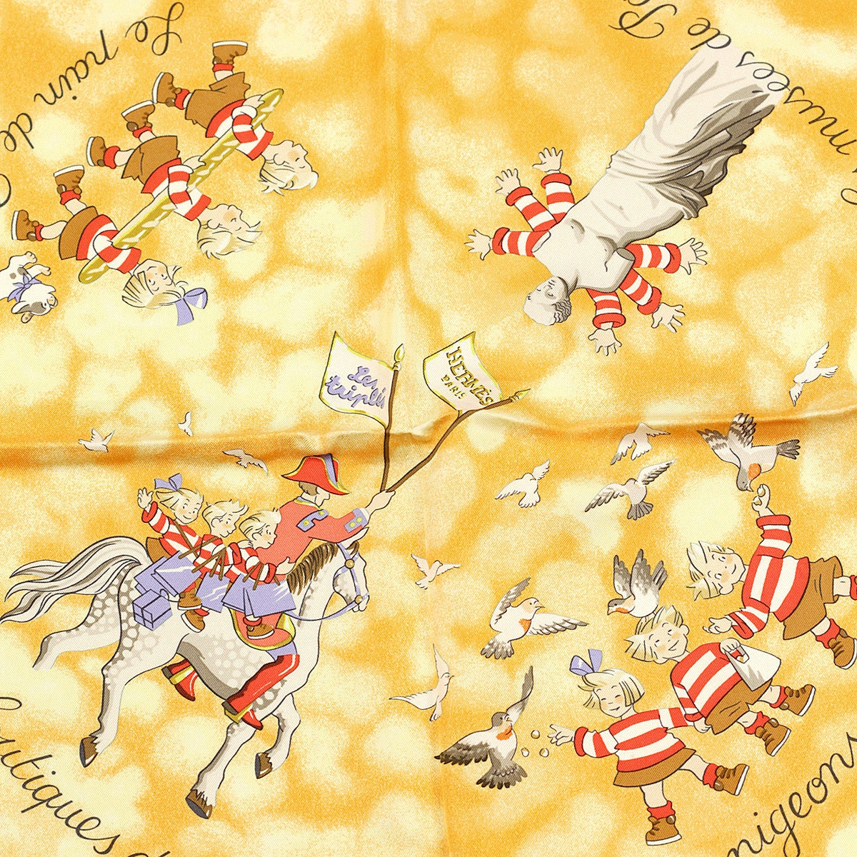 Hermes Scarf "Les Triples" by Nicole Lambert 90cm Silk