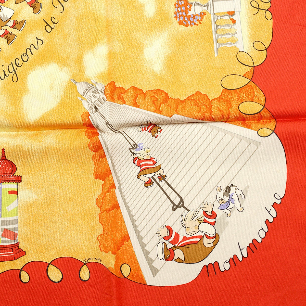 Hermes Scarf "Les Triples" by Nicole Lambert 90cm Silk