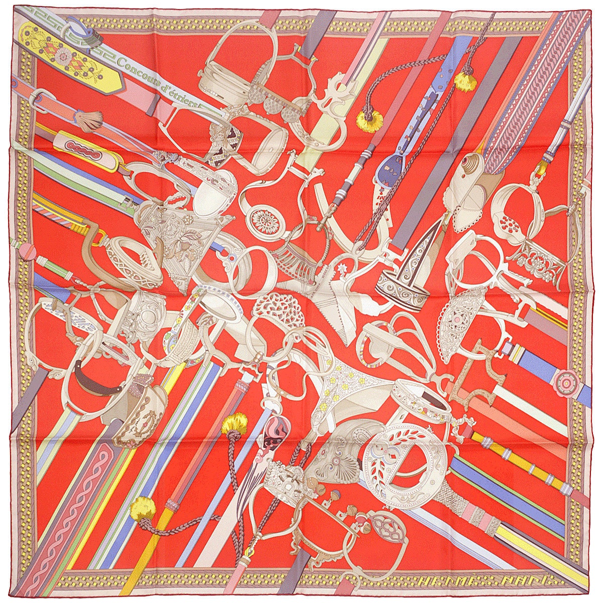 Hermes Scarf "Concours d’Etriers" by Virginie Jamin 90cm Silk | Foulard Carre