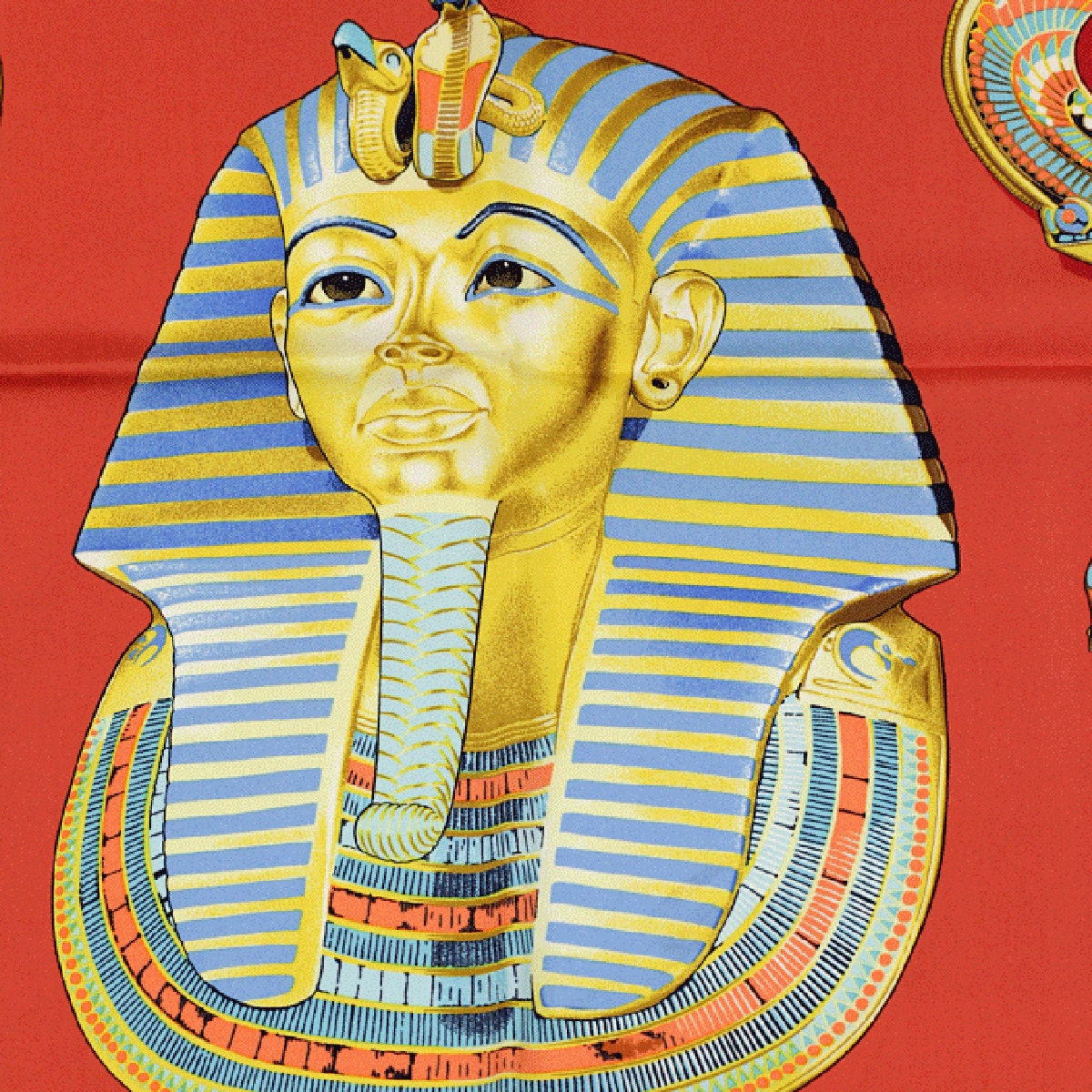 Hermes Scarf "Tutankhamun" by Vladimir Rybaltchenko Vintage 90cm Silk | Foulard Carre