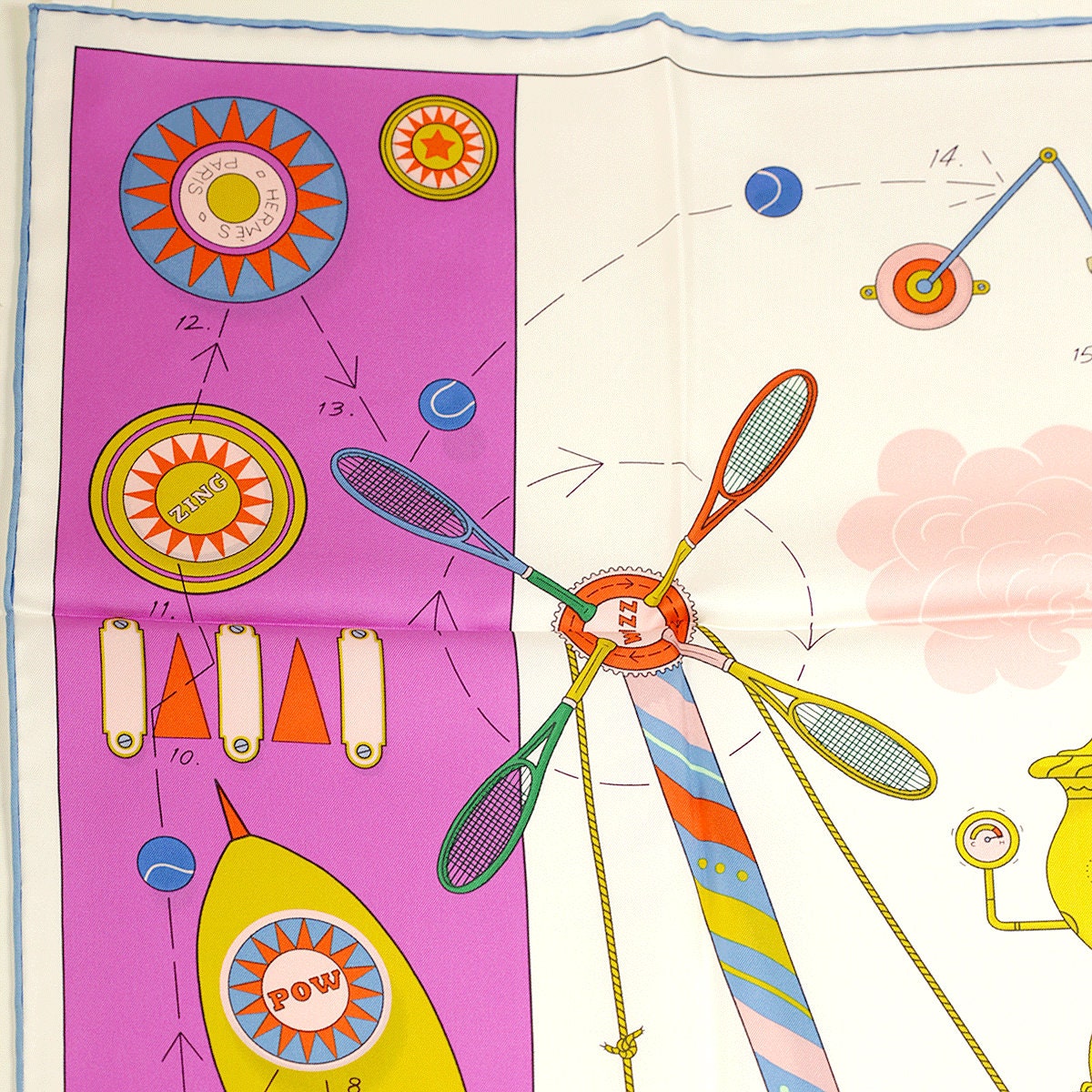 Hermes Scarf "Tea for Two" by Jonathon Burton 90cm Silk | NWT
