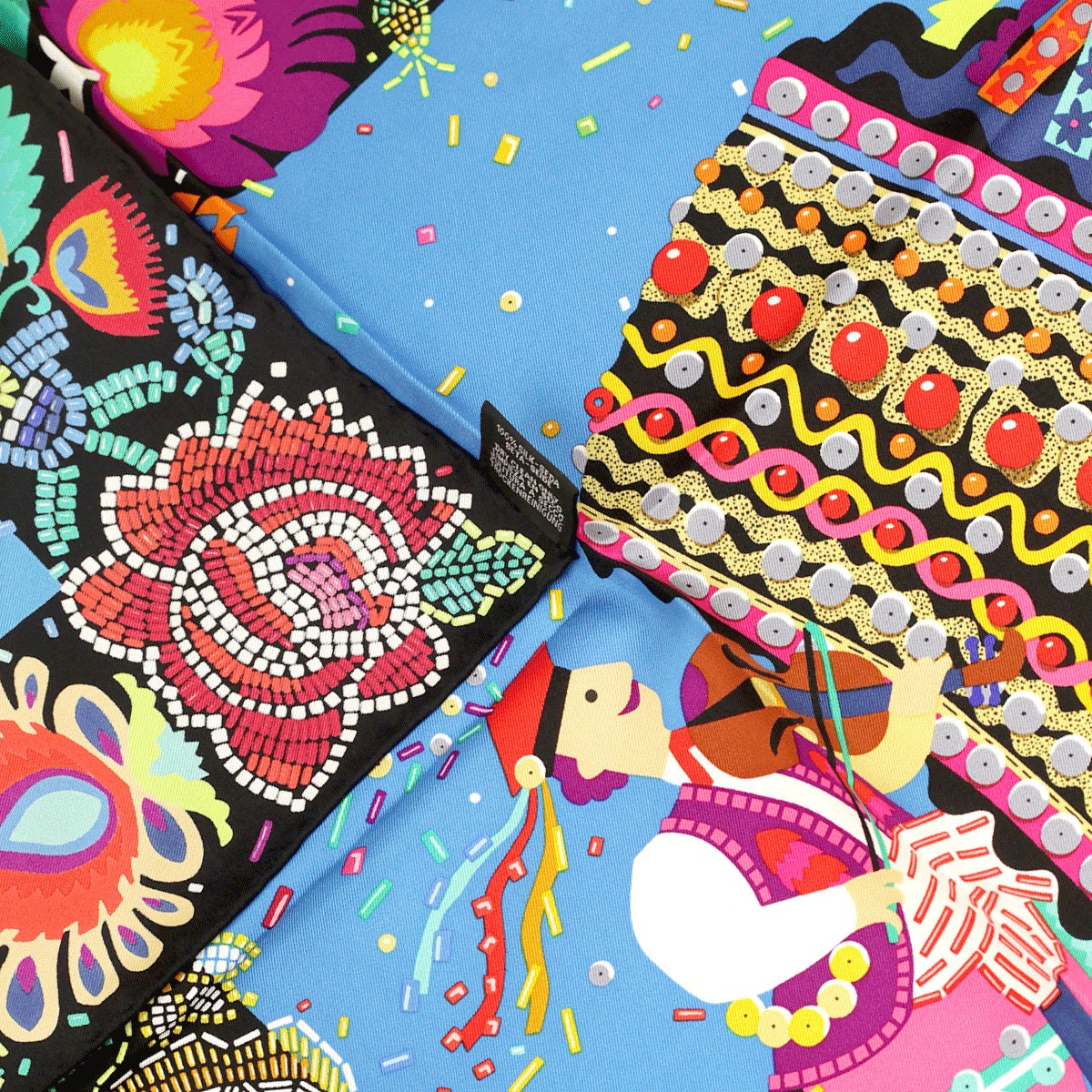Hermes Scarf "Costume de Fete" by Jan Bajtlik 90cm Silk