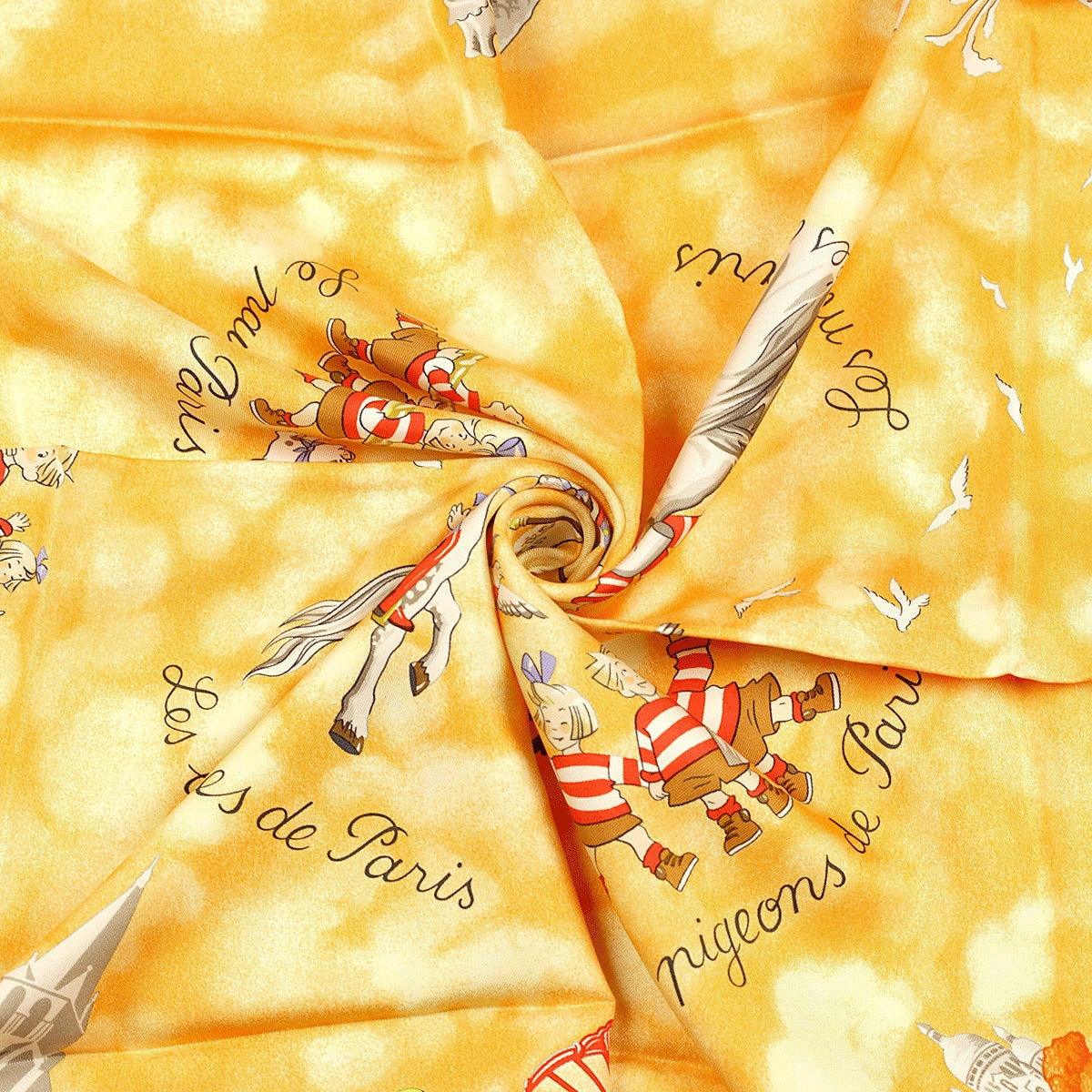 Hermes Scarf "Les Triples" by Nicole Lambert 90cm Silk