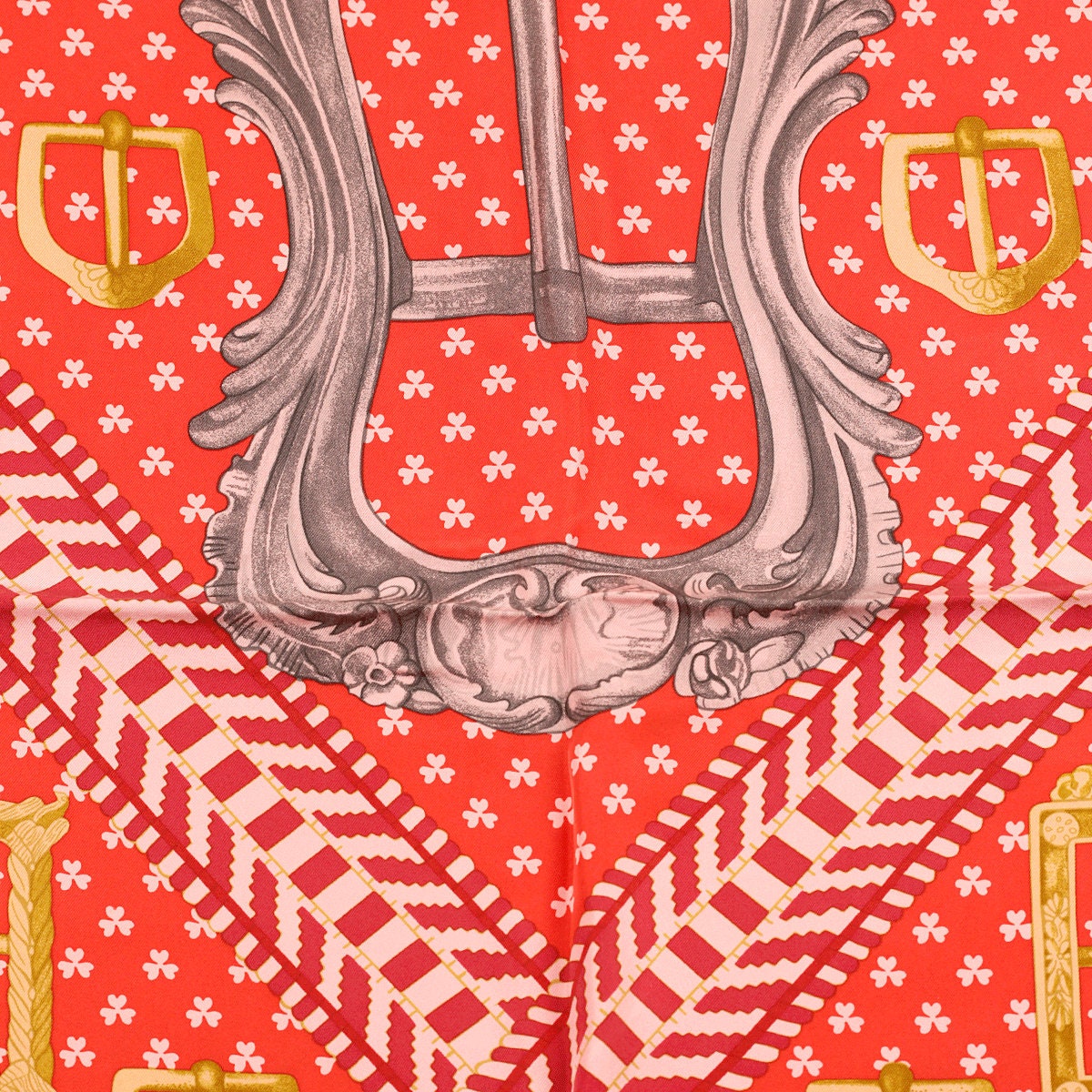 Hermes Scarf "Boucles et Galons du Tsar" by Wlodek Kaminski 90cm Silk Wash Scarf