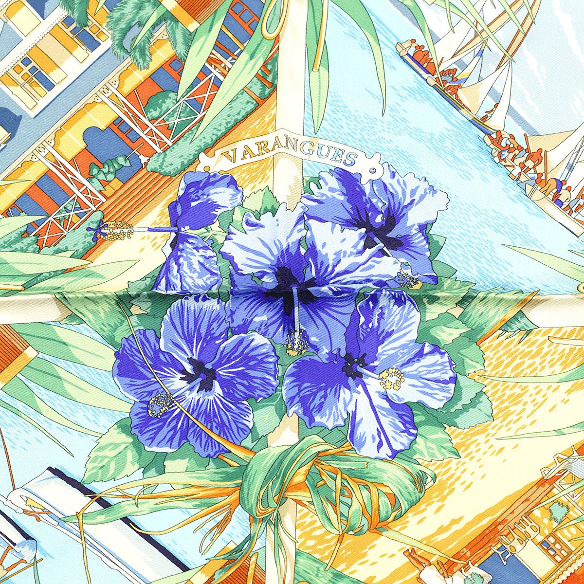 Hermes Scarf "Varangues" by Dimitri Rybaltchenko Vintage 90cm Silk