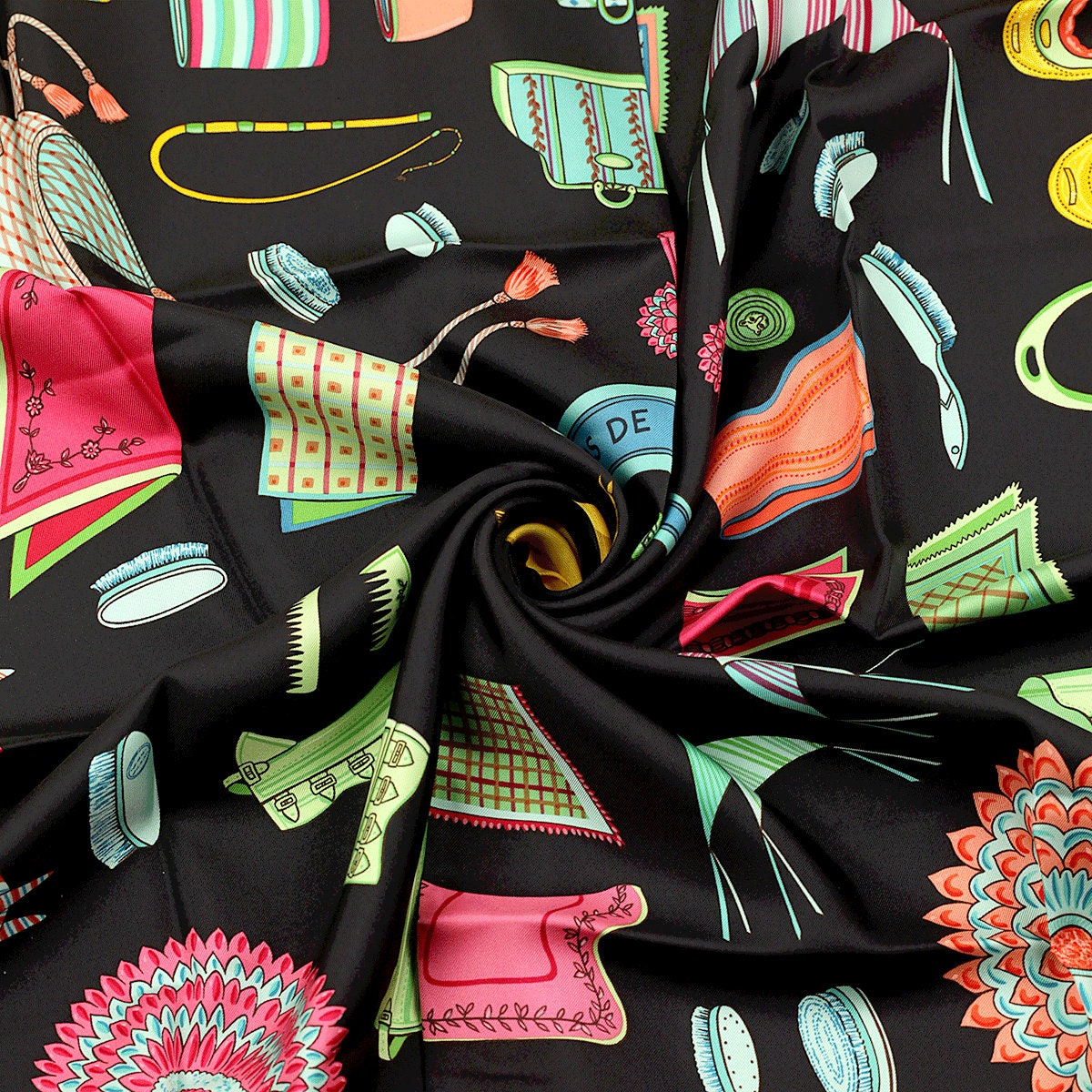 Hermes Scarf "Albums de Colportage" by Isabelle Barthel 90cm Silk