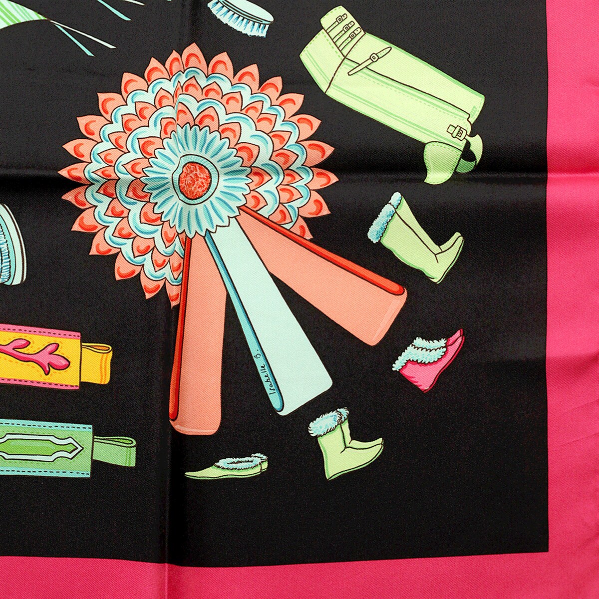 Hermes Scarf "Albums de Colportage" by Isabelle Barthel 90cm Silk