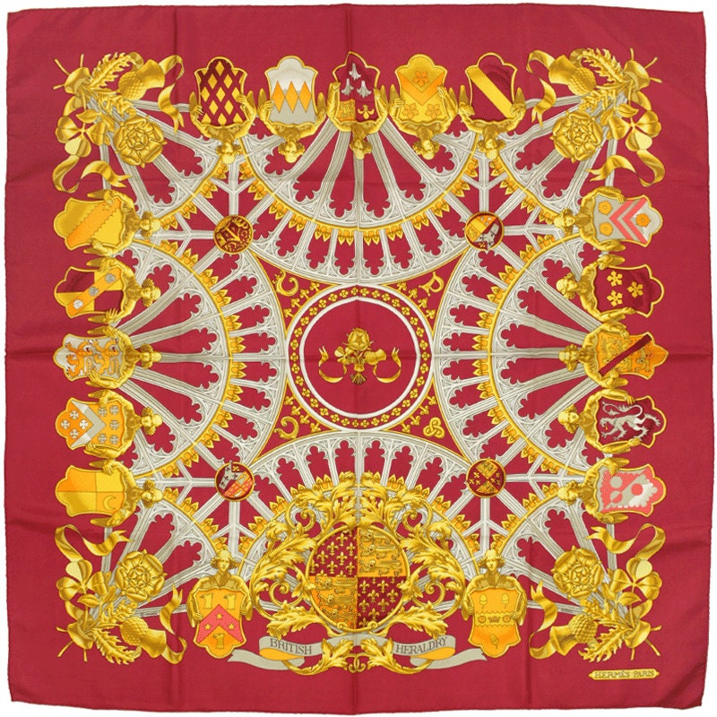 Hermes Scarf "British Heraldy" by Vladimir Rybaltchenko 90cm Silk