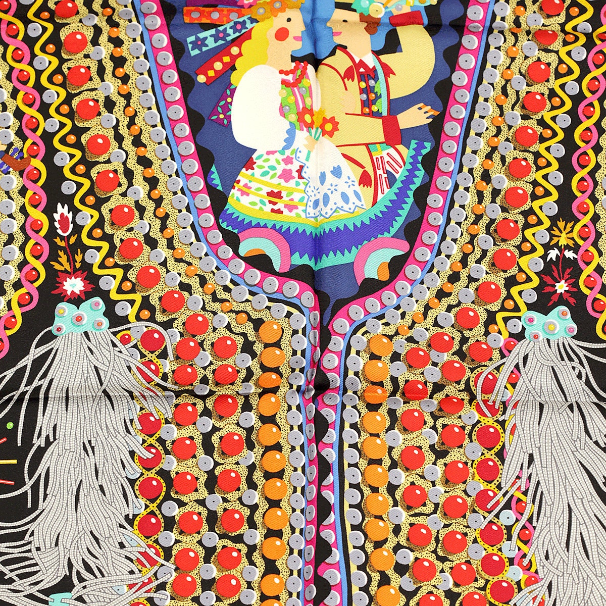 Hermes Scarf "Costume de Fete" by Jan Bajtlik 90cm Silk