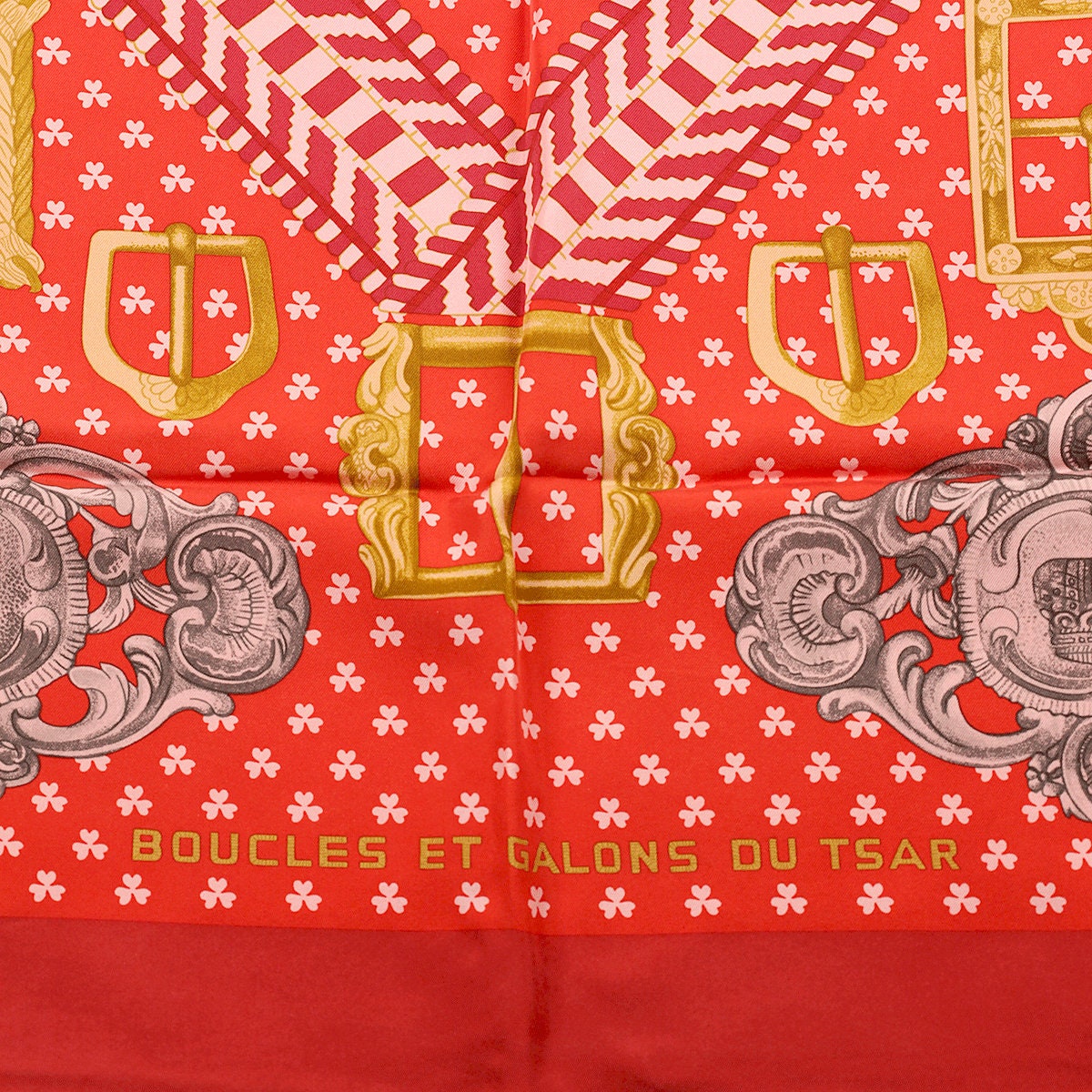 Hermes Scarf "Boucles et Galons du Tsar" by Wlodek Kaminski 90cm Silk Wash Scarf