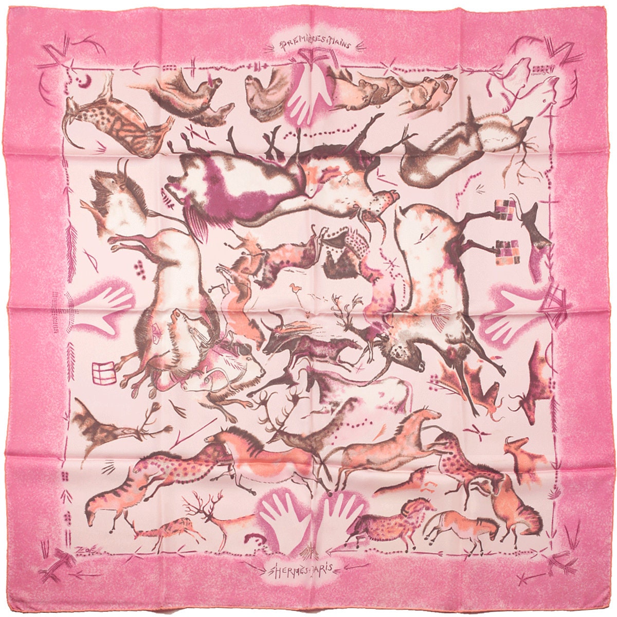Hermes Scarf "Premieres Mains" by Zoe Pauwels 90cm Silk