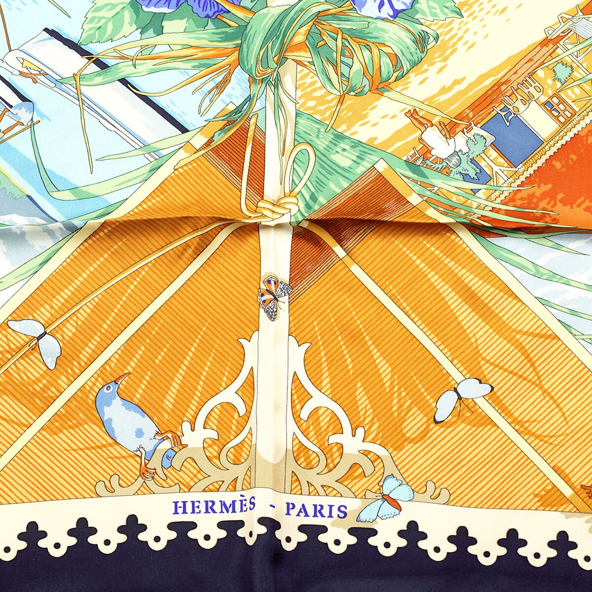 Hermes Scarf "Varangues" by Dimitri Rybaltchenko Vintage 90cm Silk