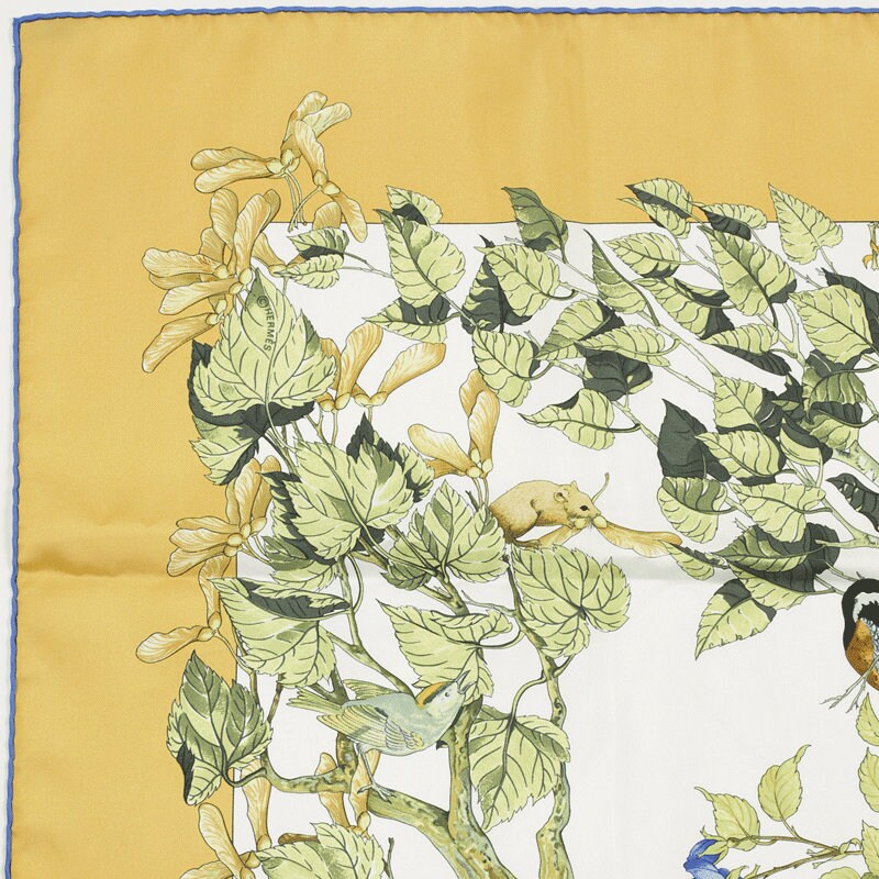 Hermes Scarf "Au Coeur des Bois" by Zoe Pauwels 90cm Silk