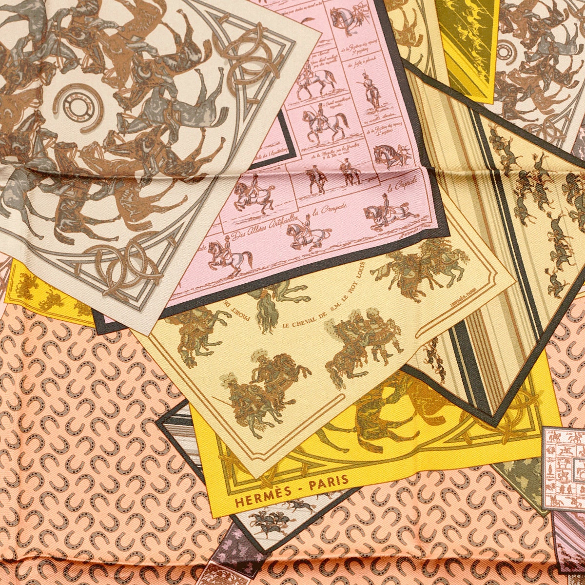 Hermes Scarf "A Cheval Sur Mon Carre" by Bali Barret 90cm Silk | Carre Foulard