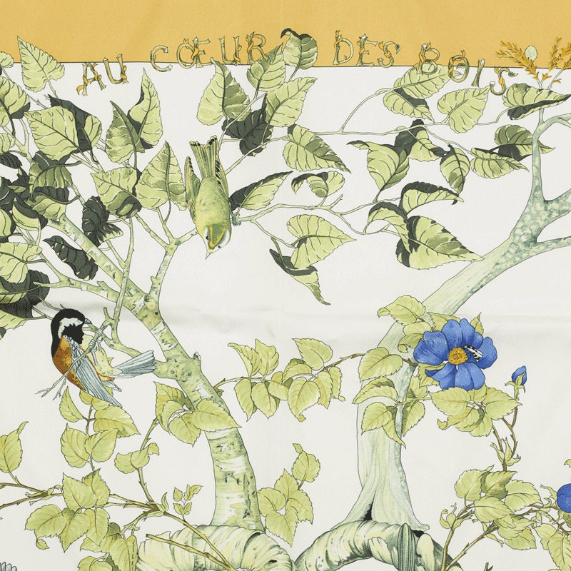 Hermes Scarf "Au Coeur des Bois" by Zoe Pauwels 90cm Silk