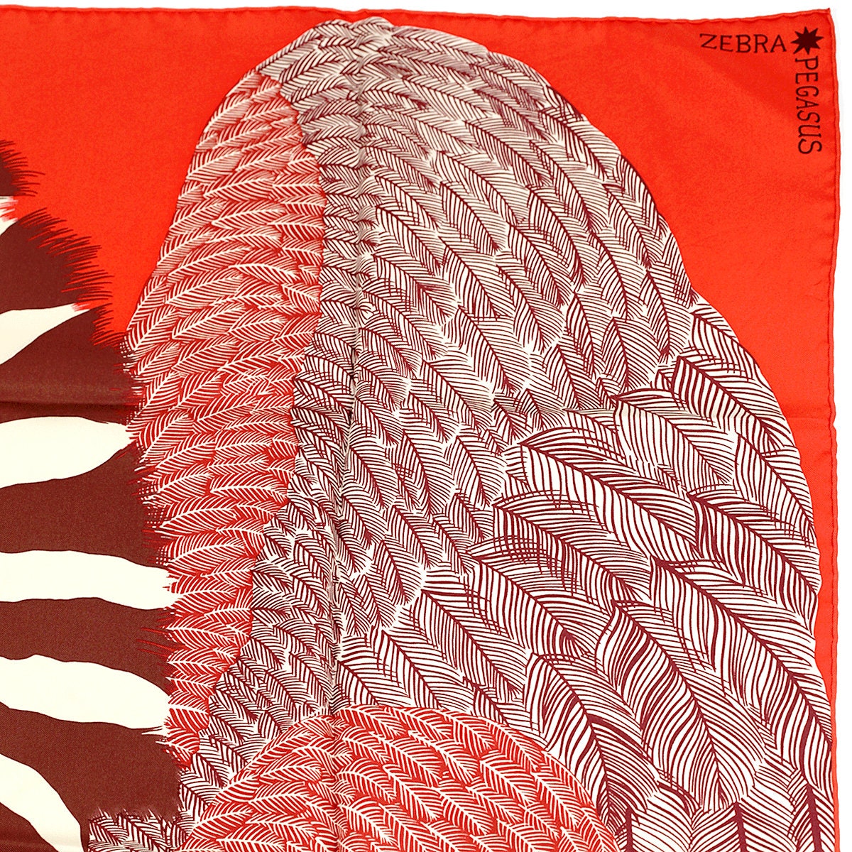 Hermes Scarf "Zebra Pegasus" by Alice Shirley 90cm Silk