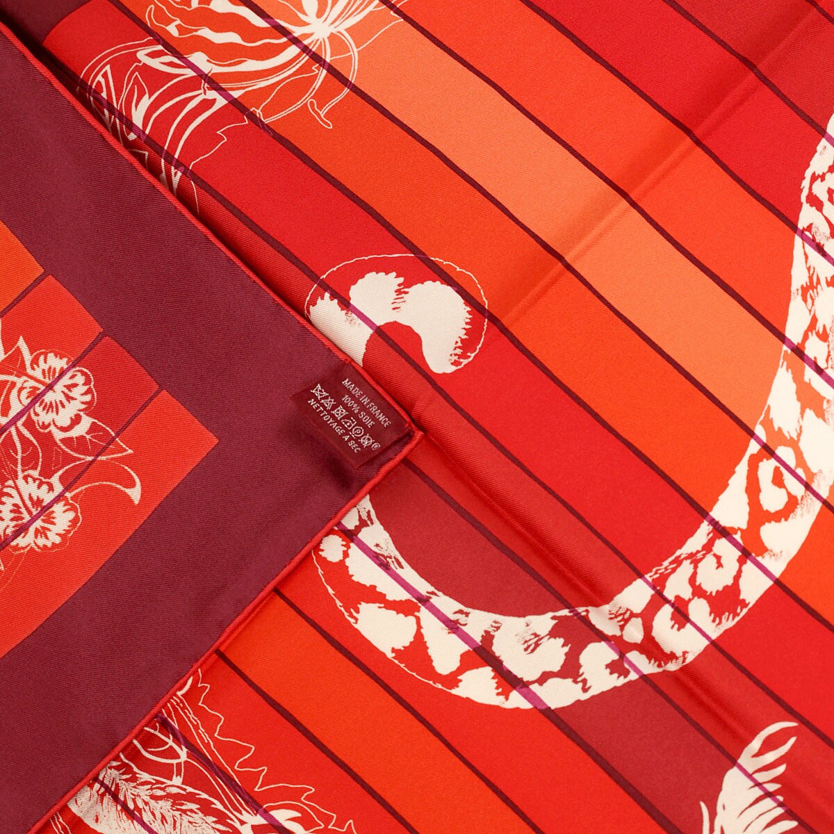 Hermes Scarf "Jungle Love Rainbow" by Robert Dallet 90cm Silk