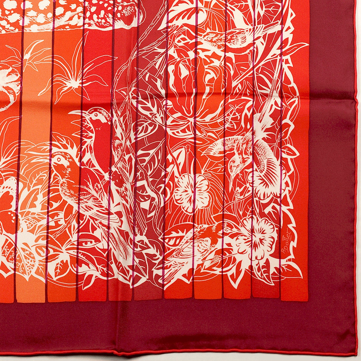 Hermes Scarf "Jungle Love Rainbow" by Robert Dallet 90cm Silk