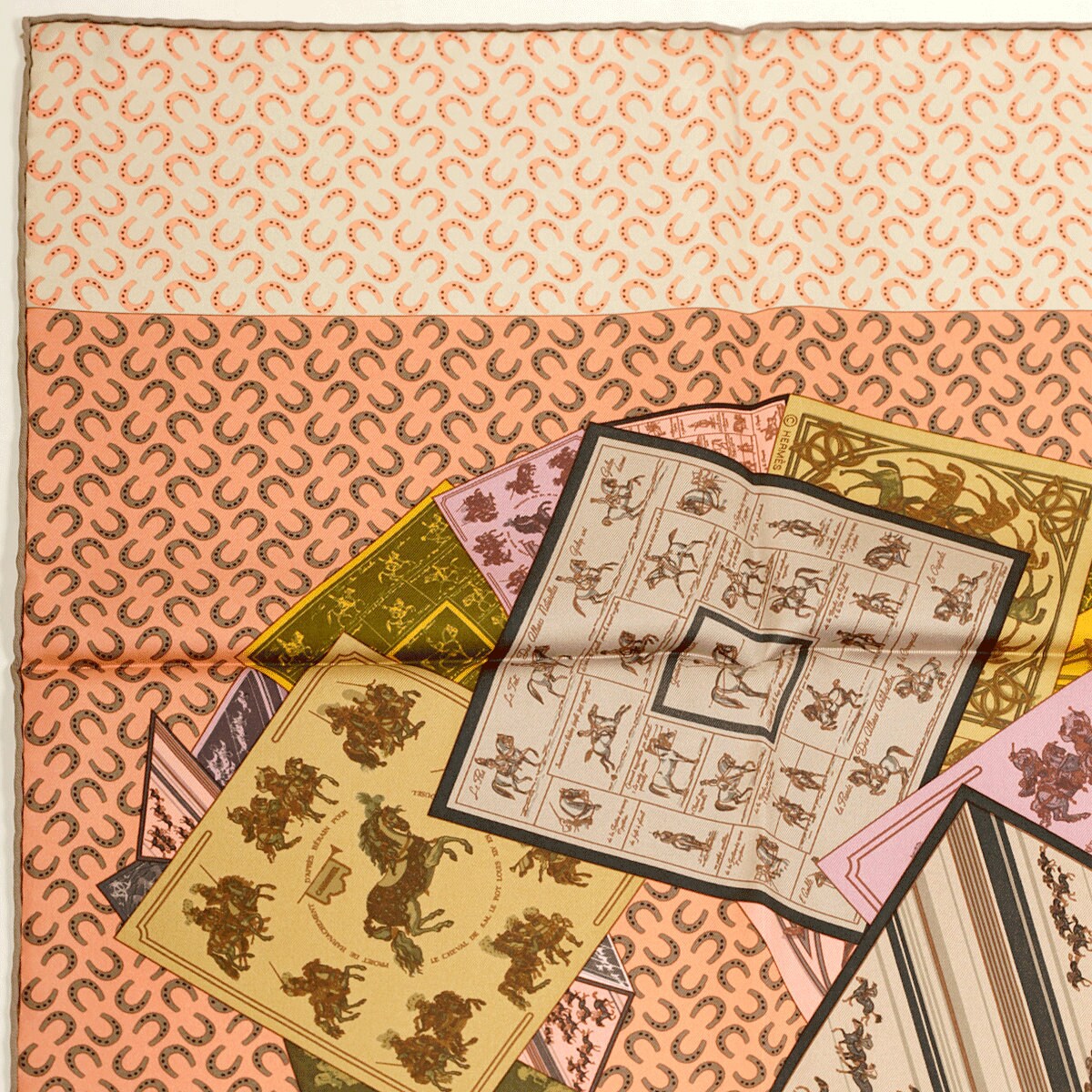 Hermes Scarf "A Cheval Sur Mon Carre" by Bali Barret 90cm Silk | Carre Foulard