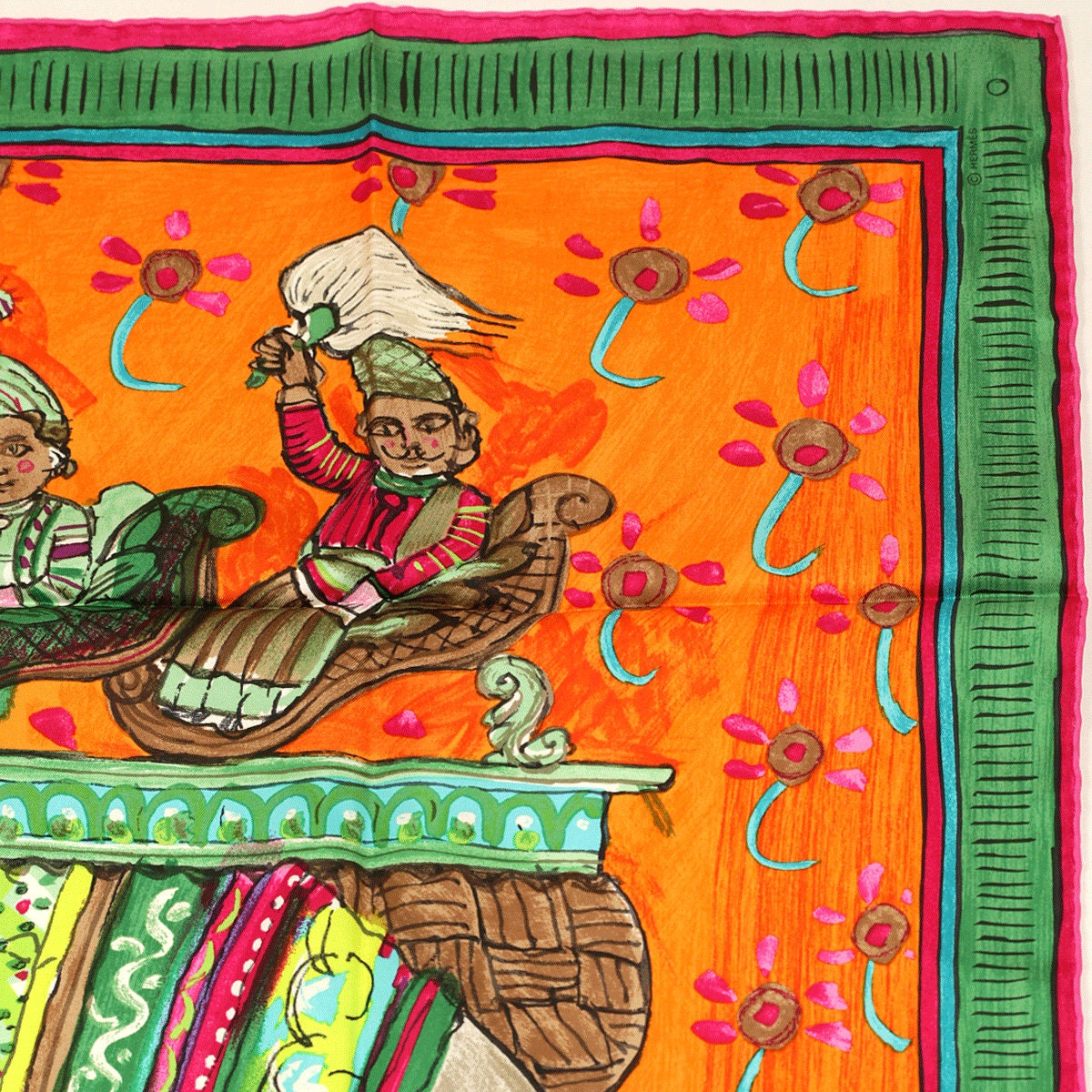 Hermes Scarf "Beloved India" by Philippe Dumas 90cm Silk | Carre Foulard