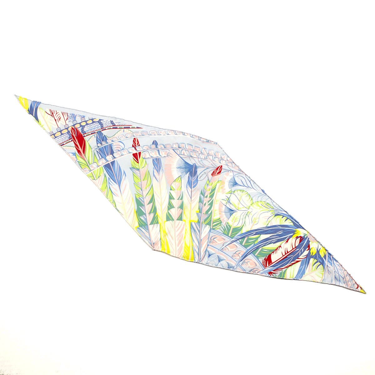 Hermes Scarf "Danse Pacifique" by Laurence Bourthoumieux Nano Losange 26cm x 80cm Silk | Carre Foulard