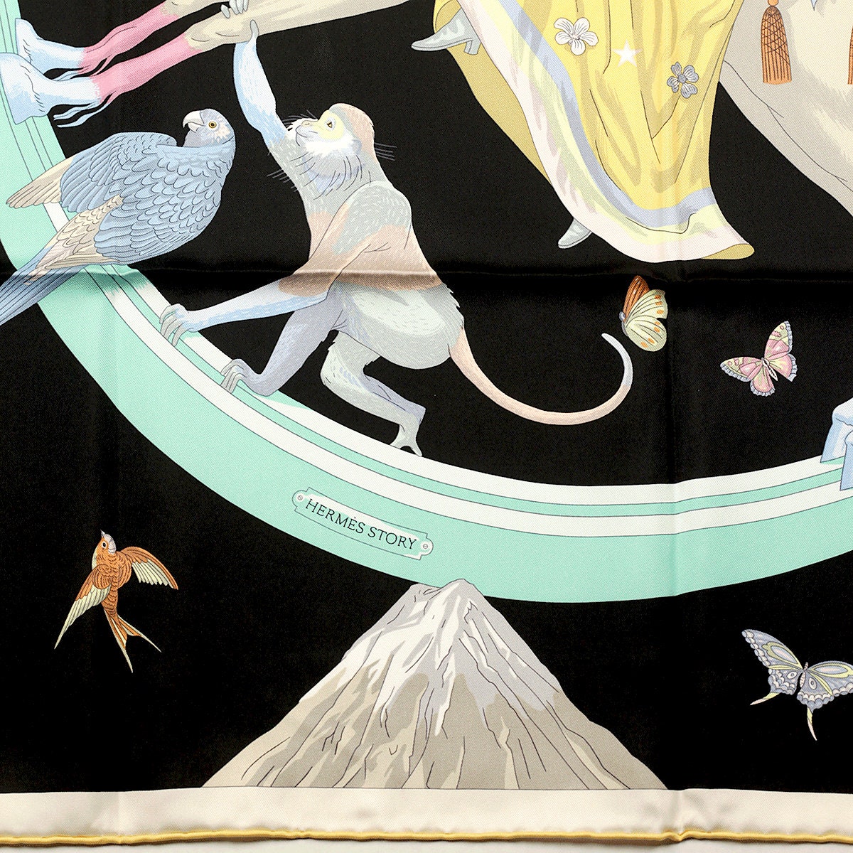 Hermes Scarf "Hermès Story" by Jonathon Burton 90cm Silk
