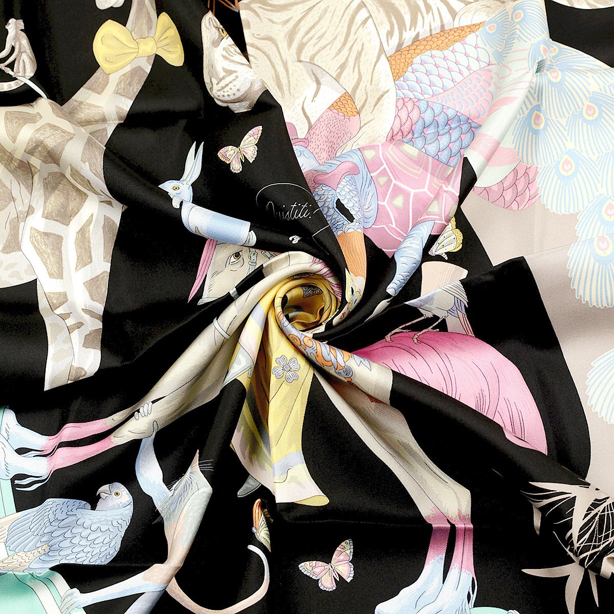 Hermes Scarf "Hermès Story" by Jonathon Burton 90cm Silk