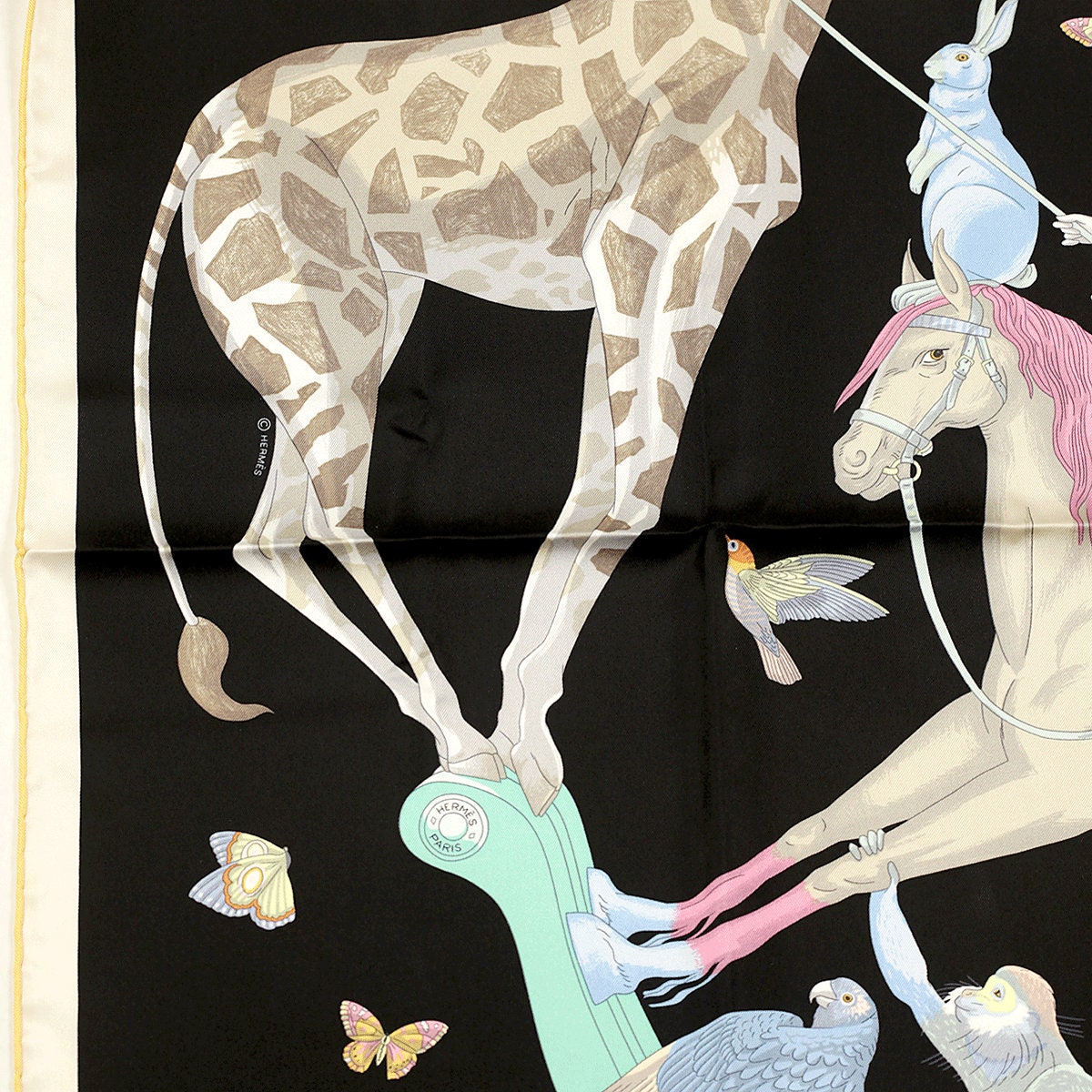 Hermes Scarf "Hermès Story" by Jonathon Burton 90cm Silk