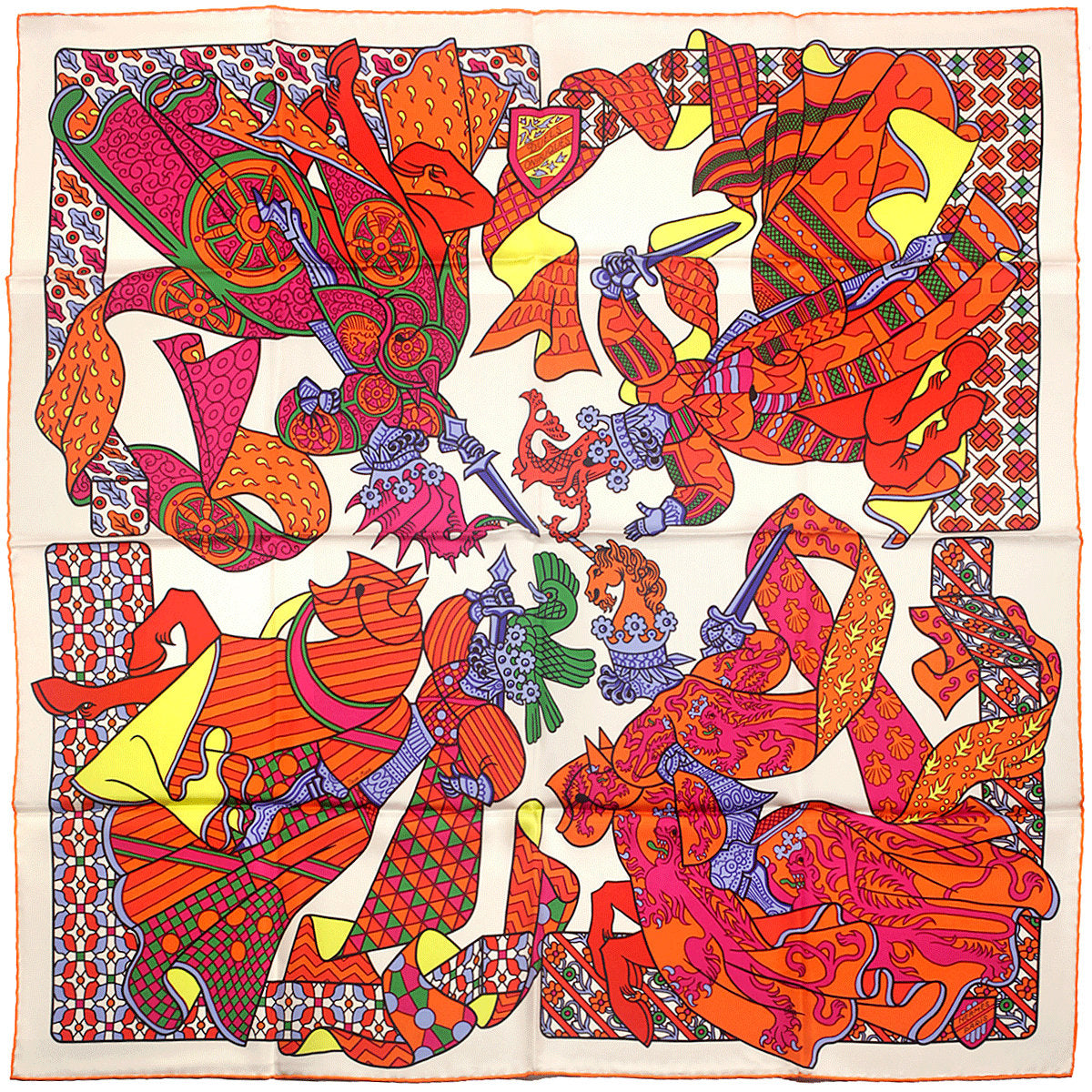 Hermes Scarf "Duels Oniriques" by Pierre Marie 90cm Silk | Carre Foulard