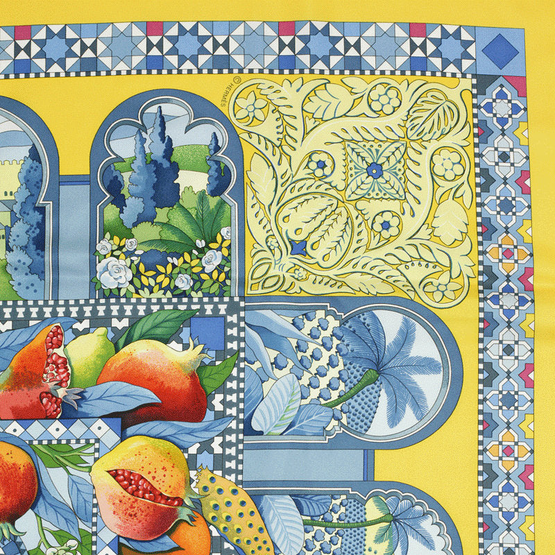 Hermes Scarf "Les Jardins d'Andalousie" by Aline Honore 90cm Silk