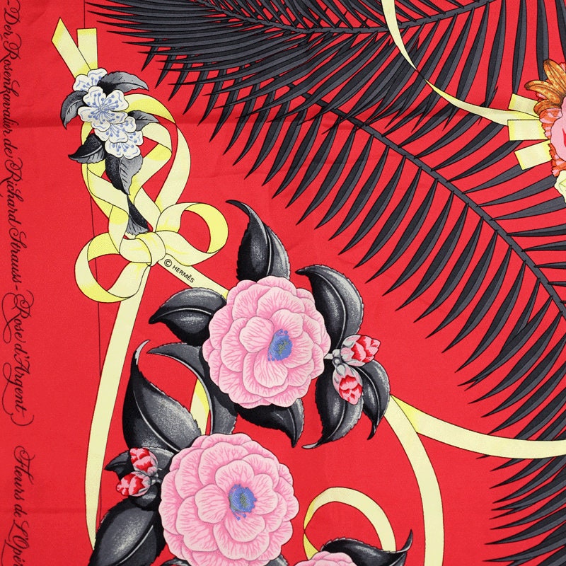 Hermes Scarf "Fleurs de l'Opera" by Julia Abadie 90cm Silk