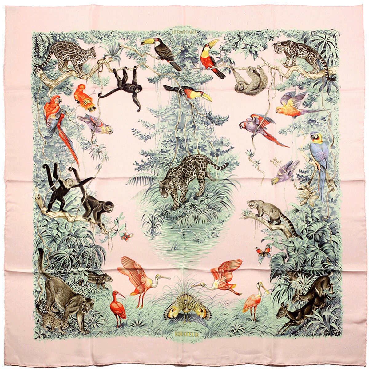 Hermes Scarf "Equateur" by Robert Dallet 90cm Silk | Wash Carre