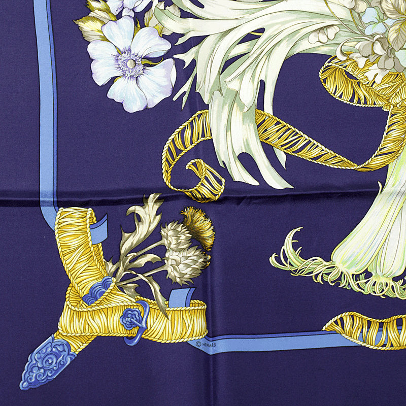 Hermes Scarf "Regina" by Leila Menchari 90cm Silk