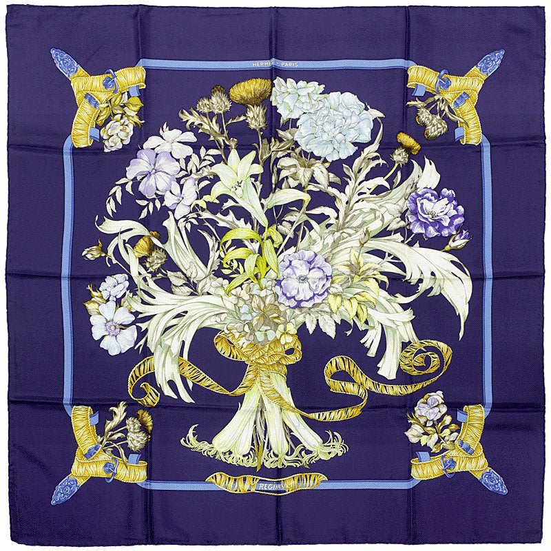 Hermes Scarf "Regina" by Leila Menchari 90cm Silk