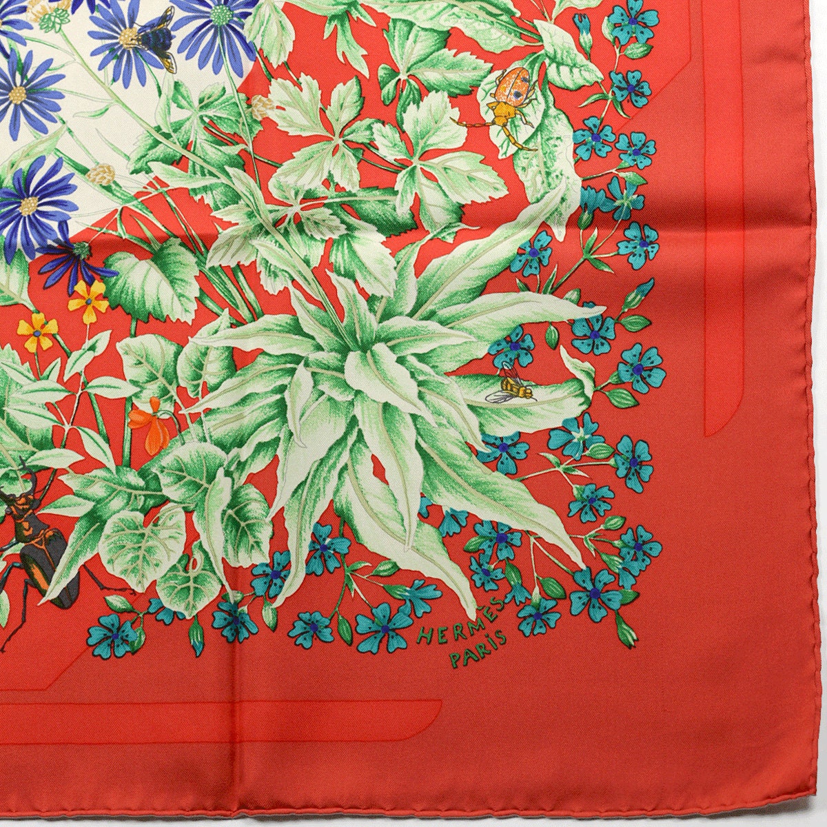 Hermes Scarf "La Prairie" by Antoine De Jacquelot Vintage 90cm Silk