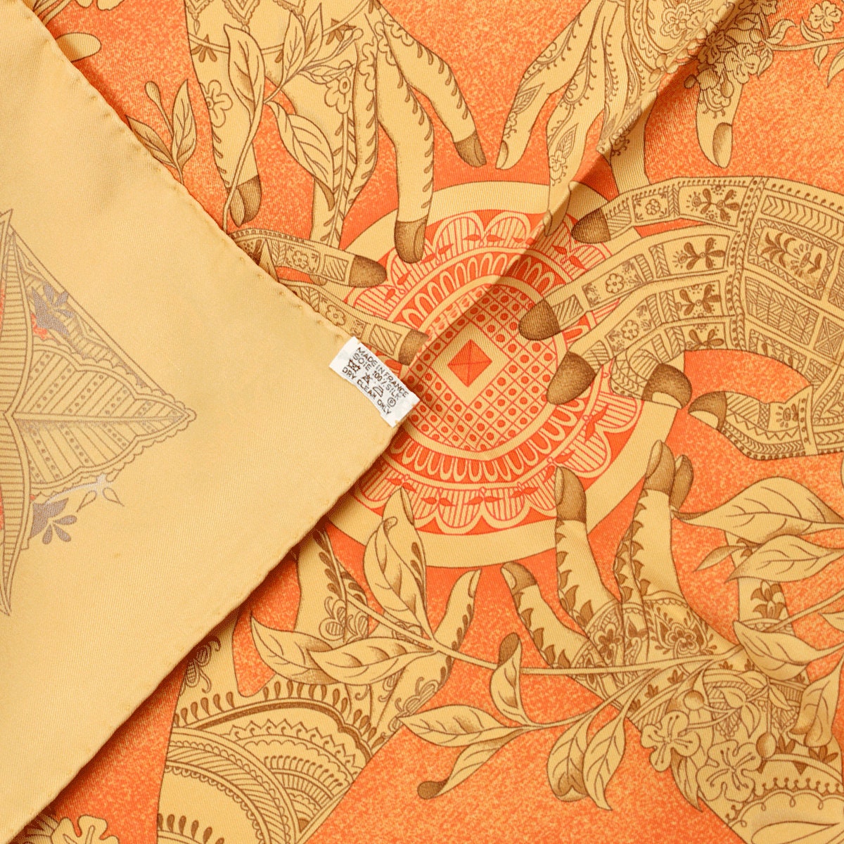 Hermes Scarf "Chants du Henne" by Laurence Bourthoumieux 90cm Silk