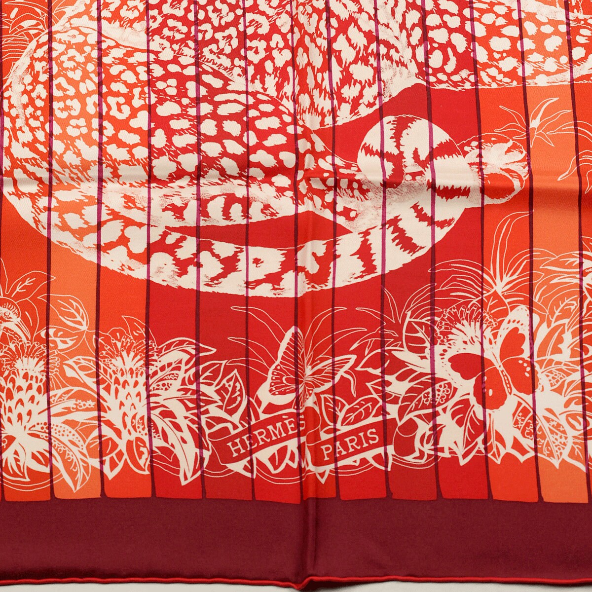 Hermes Scarf "Jungle Love Rainbow" by Robert Dallet 90cm Silk