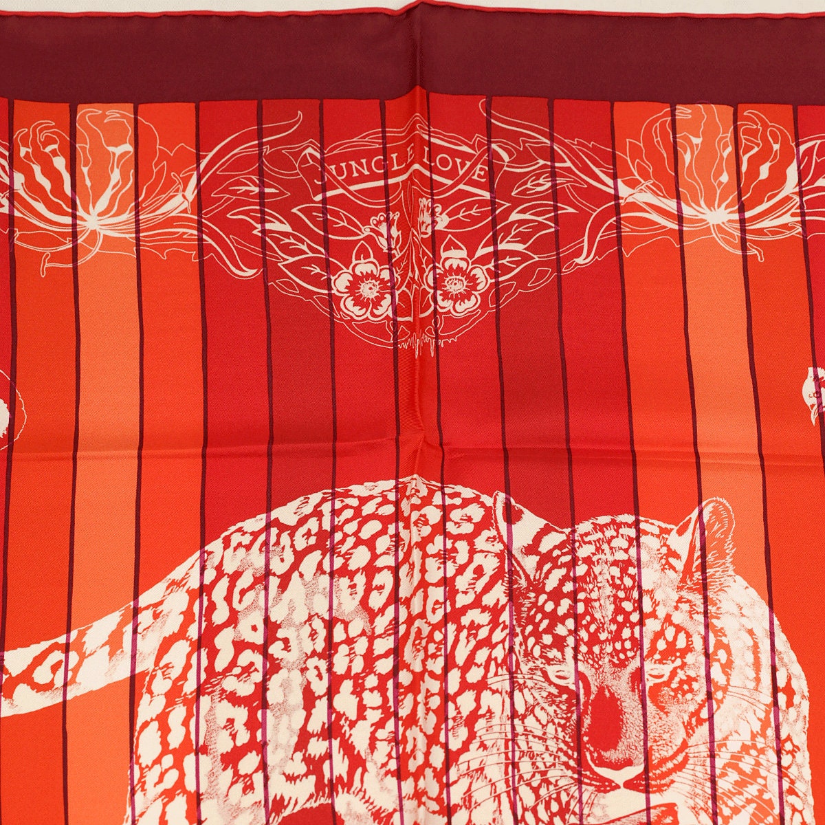 Hermes Scarf "Jungle Love Rainbow" by Robert Dallet 90cm Silk