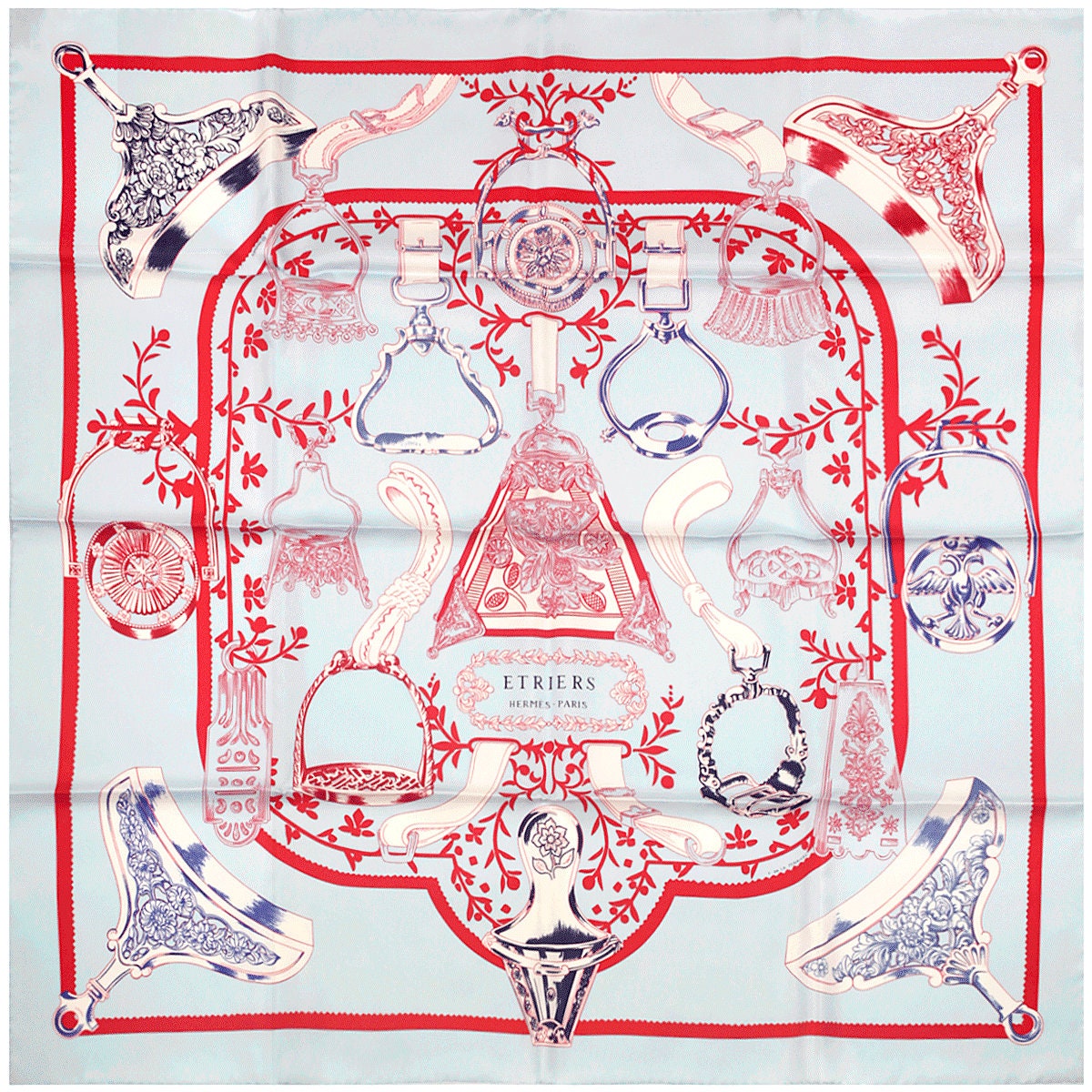 Hermes Scarf "Etriers Remix" by Françoise De La Perriere 90cm Silk | Carre Foulard